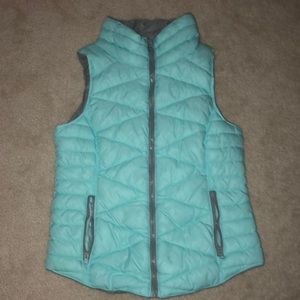 SO authentic brand light blue puffer vest